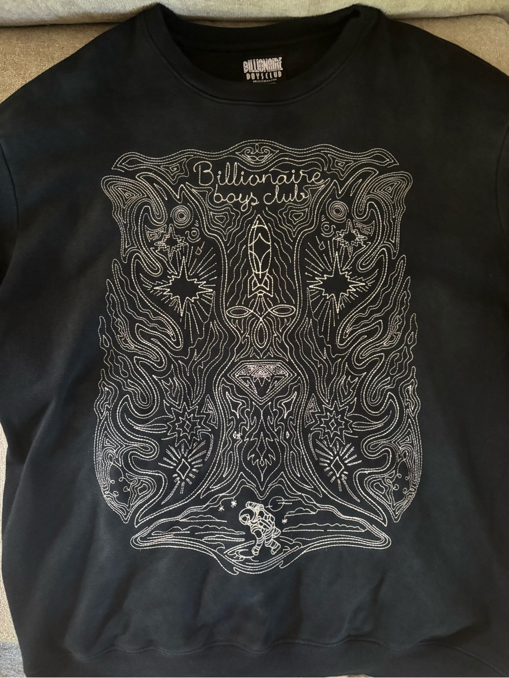 Billionaire Boys Club Black Crewneck with White Graphic